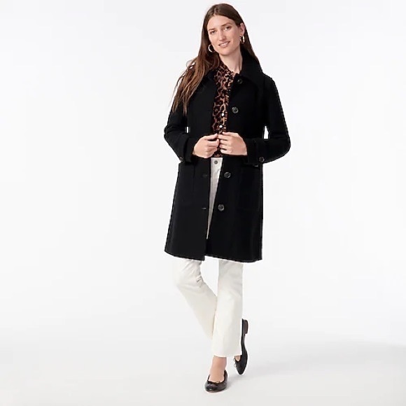 J. Crew Jackets & Coats J Crew Lady Coat In Black Italian Boiled